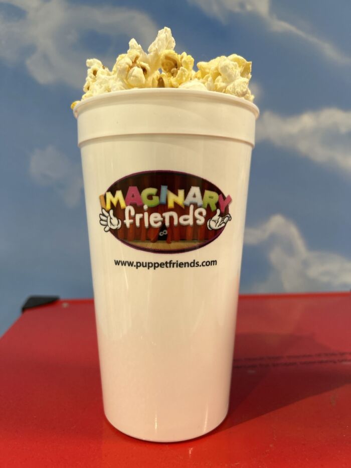 Souvenir cup of popcorn
